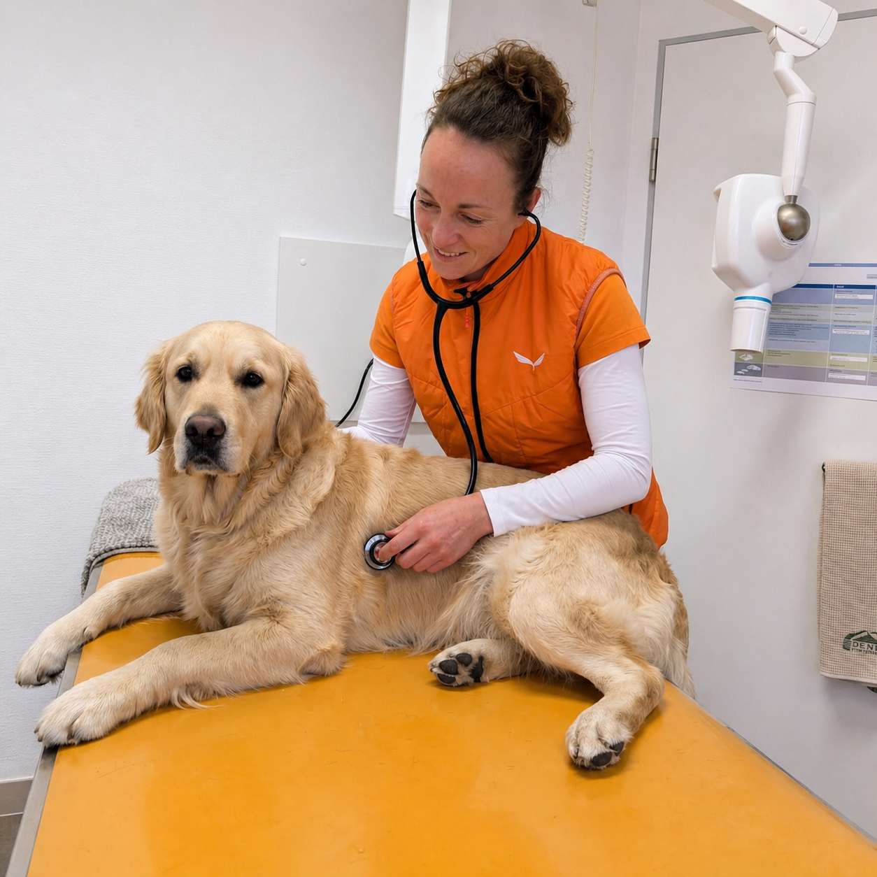 Hund bei der tierärztlichen Untersuchung in der Praxis vet4balance in Arnsberg